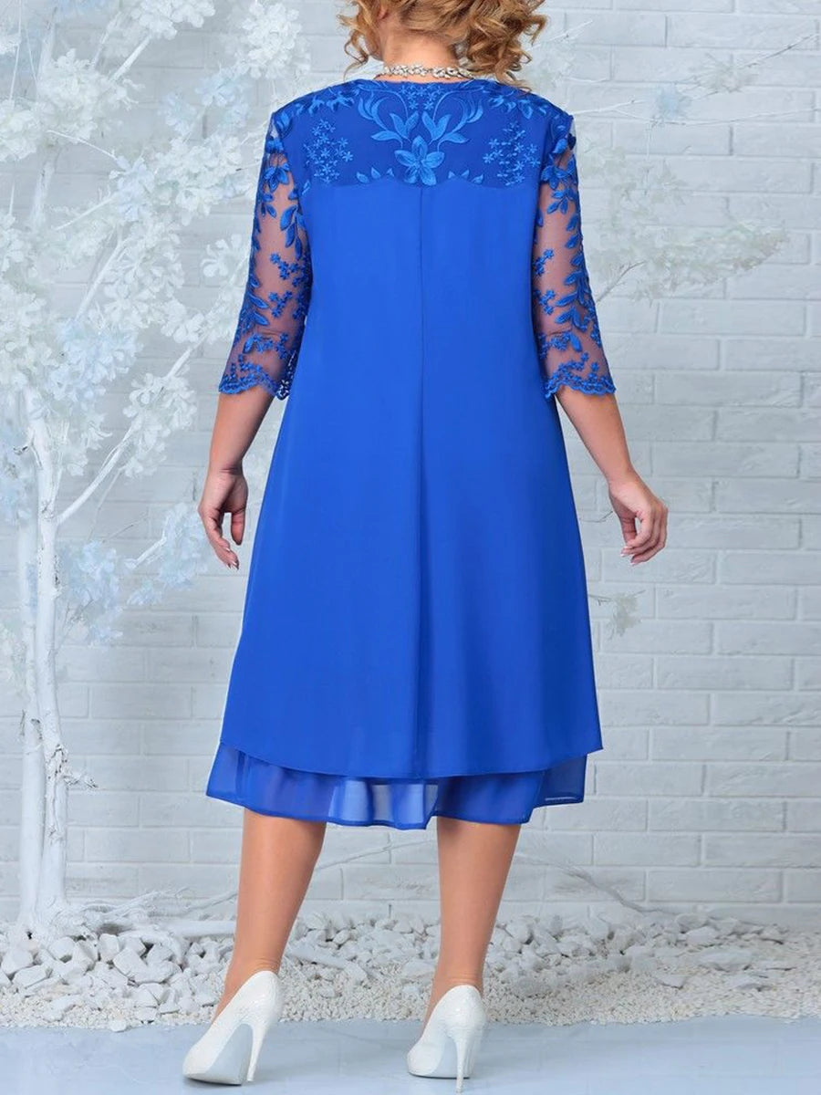 Plus Size Summer Embroidered Dress