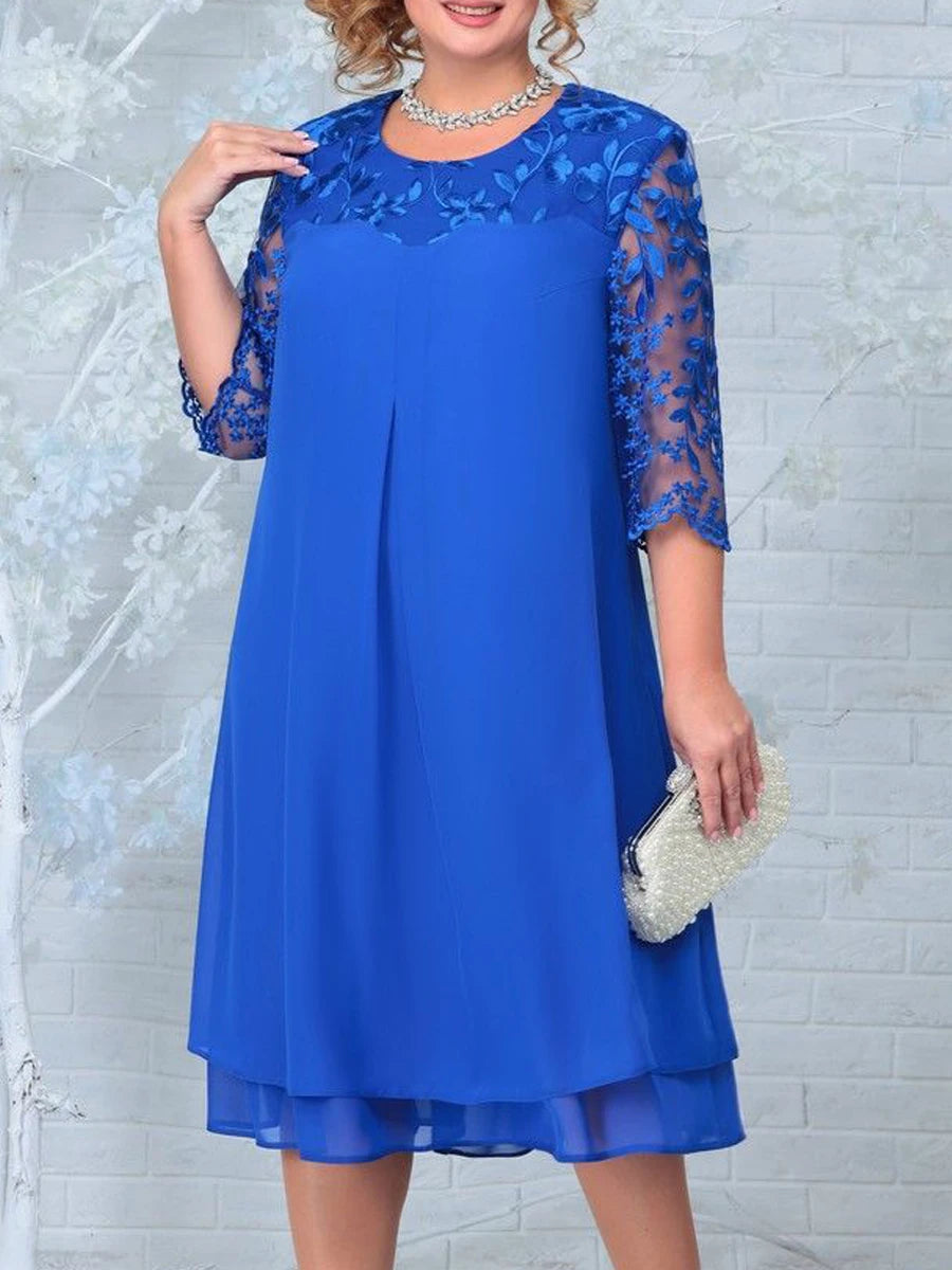 Plus Size Summer Embroidered Dress