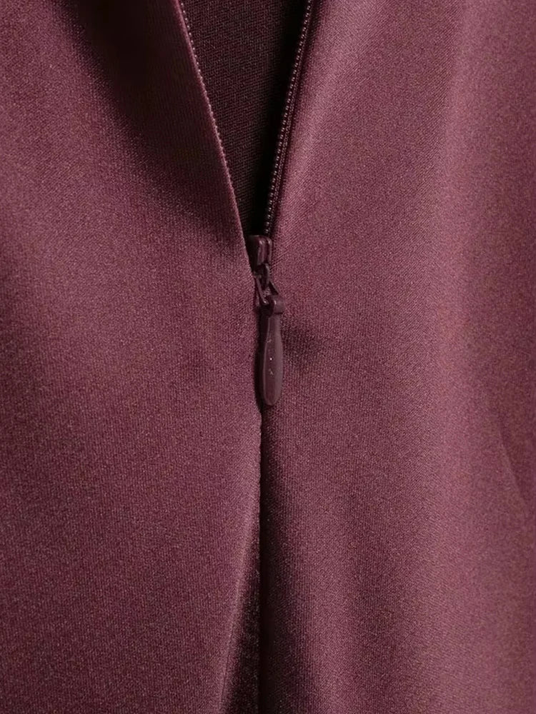 Women’s Backless Satin Halter Dress