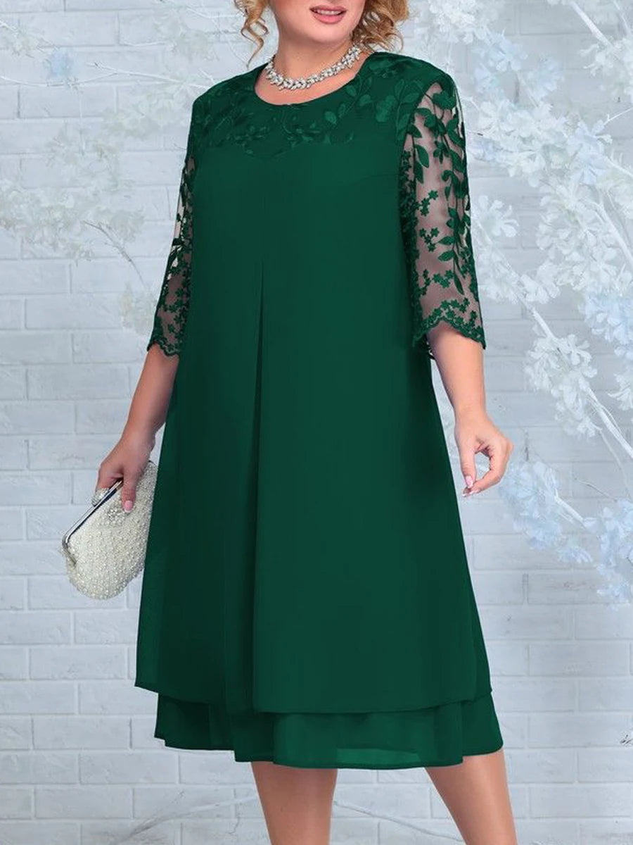 Plus Size Summer Embroidered Dress